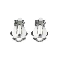 Stainless Steel Clip On Earring Finding polished original color Sold By PC