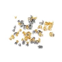 Stainless Steel Bead Tips gold color plated Sold By Bag