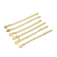 Brass Extender Chain plated golden Sold By Strand