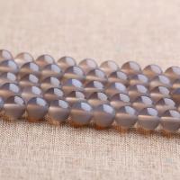 Natural Grey Agate Beads Round DIY grey Sold Per 38 cm Strand