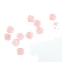 Grânulos de quartzo rosa natural, Trevo de quatro folhas, DIY, rosa, vendido para 38 cm Strand