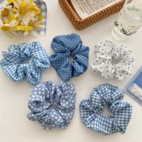 Hair Scrunchies Cloth handmade 5 pieces & fashion jewelry & for woman mixed colors 100mm Sold By Set