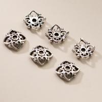 925 Sterling Silver Bead Cap Flower silver color 5.80mm Approx 1.1mm Sold By PC