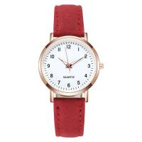 Women Wrist Watch Zinc Alloy with Leather & Glass & Stainless Steel Chiniese Movement watch movement for woman Sold By PC