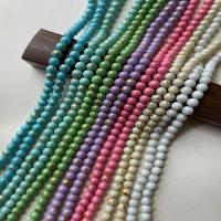 Baking Varnish Glass Beads, Szklane koraliki, Glazurowane, DIY, dostępnych więcej kolorów, 8mm, sprzedawane na 16 cal Strand