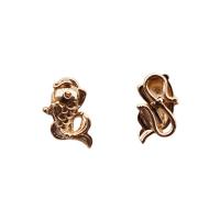 Brass S Shape Clasp Fish gold color plated DIY golden nickel lead & cadmium free Sold By PC