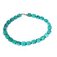 Fashion Turquoise Necklace Zinc Alloy with turquoise for woman blue Length 52 cm Sold By PC