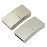 Stainless Steel Magnetska kopča, Nehrđajući čelik, uglađen, srebro, 22.30x12x5mm, Prodano By PC