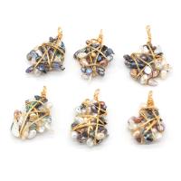 Freshwater Pearl Pendants with Resin & Iron plated fashion jewelry & DIY Sold By PC