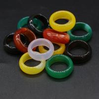Agate Finger Ring Donut & Unisex 8mm Sold By PC
