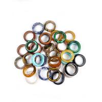Natural Gemstone Finger Ring, Donut, different inner diameter for choice & different materials for choice & Unisex, more colors for choice, 8mm, Sold By PC