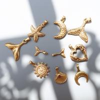 titanové přívěsky, Titanium ocel, barva pozlacený, módní šperky & různé styly pro výběr, zlatý, Prodáno By PC