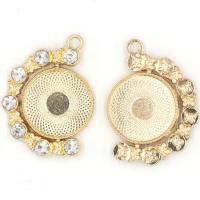 Zinc Alloy Pendant Cabochon Setting plated fashion jewelry & with rhinestone nickel lead & cadmium free 20mm Sold By PC