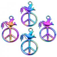 Zinc Alloy Pendants Dove colorful plated mixed colors Length 50 cm Sold By PC