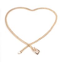 Zinc Alloy Waist Chain plated Unisex silver color Length 110 cm Sold By PC