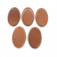 Natural Goldstone Pendants Flat Oval DIY Sold By PC