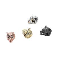 Cubic Zirconia Micro Pave Brass Beads Wolf plated fashion jewelry & micro pave cubic zirconia nickel lead & cadmium free Approx 2mm Sold By PC
