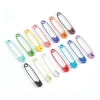 Iron Safety Pin stoving varnish mixed colors 30mm Sold By Bag
