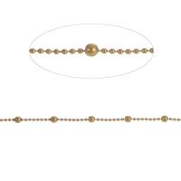 Brass Ball Chain golden Length 1 m Sold By m