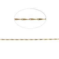 Brass Snake Chain, Teardrop, golden, 7x1mm, Length:1 m, Sold By m