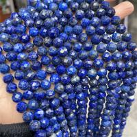 Lapis Lazuli Beads, Natuurlijke Lapis Lazuli, Ronde, gepolijst, DIY & verschillende grootte voor keus & gefacetteerde, blauw, Per verkocht Ca 15 inch Strand