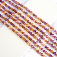 Φυσικό χαλαζία κοσμήματα χάντρες, Γύρος, γυαλισμένο, DIY, μικτά χρώματα, Sold Per 38 cm Strand