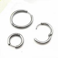 Stainless Steel Clip On Earring Finding Titanium Steel for woman silver color Sold By Bag
