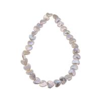 Keishi ferskvandskulturperle Beads, Ferskvandsperle, Heart, du kan DIY, hvid, 15x14mm, Solgt Per Ca. 15.75 inch Strand