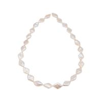 Keishi ferskvandskulturperle Beads, Ferskvandsperle, Rhombus, du kan DIY, hvid, 10x15mm, Solgt Per Ca. 15.75 inch Strand