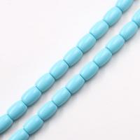 Syntetisk Turkos Bead, Trumma, DIY & olika storlek för val, blå, Såld Per Ca 15 inch Strand