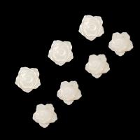 Natürliche weiße Muschelperlen, Rose, DIY & verschiedene Größen vorhanden, weiß, verkauft per ca. 15 ZollInch Strang
