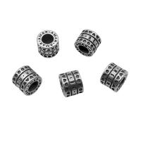 Perlas de acero inoxidable, Bricolaje, plateado, 8x9.50mm, 10PCs/Bolsa, Vendido por Bolsa