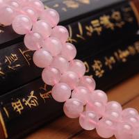 Natürliche Rosenquarz Perlen, rund, verschiedene Größen vorhanden, Grade AAAAA, Bohrung:ca. 1mm, verkauft per ca. 15.5 ZollInch Strang