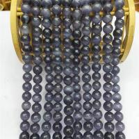 Cats Eye Jewelry Beads Round polished DIY violet Sold Per Approx 15 Inch Strand