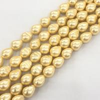 Shell Pearl Beads Teardrop polished DIY Sold Per Approx 15 Inch Strand
