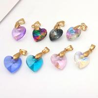 Crystal Pendants Zinc Alloy with Crystal plated 14mm Sold By Bag