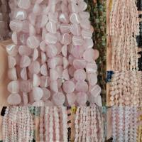 Naturlige rosenkvarts perler, Rose Quartz, poleret, du kan DIY, lyserød, Længde 38 cm, 20Strands/Bag, Solgt af Bag