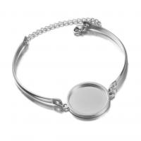 Stainless Steel Bracelet Setting plated fashion jewelry & for woman original color 20mm Sold By PC