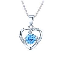Cubic Zirconia Micro Pave 925 Sterling Silver Pendant micro pave cubic zirconia & for woman Length Approx 15.74 Inch Sold By PC