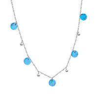 Fashion Turquoise Necklace Stainless Steel with turquoise for woman Length Approx 17.72 Inch Sold By PC