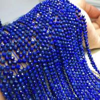 Lapis Lazuli Beads, Ronde, DIY & verschillende grootte voor keus & verschillende stijlen voor de keuze & gefacetteerde, blauw, Per verkocht Ca 15 inch Strand