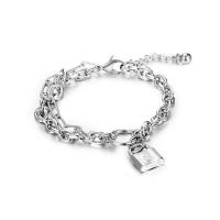 Titanium Steel Bracelet & Bangle with 1.18Inch extender chain Lock polished & Unisex original color Sold By PC