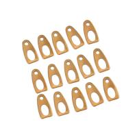 Brass Bag Zipper Tip, golden, 10x5x0.60mm, Approx 290PCs/Bag, Sold By Bag