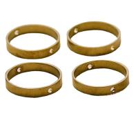 Messing Ring Zubehöre, Kreisring, Doppelloch, goldfarben, 19x4x0.80mm, ca. 100PCs/Tasche, verkauft von Tasche