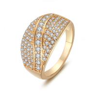Cubic Zirconia Micro Pave Brass Ring plated & micro pave cubic zirconia & for woman nickel lead & cadmium free US Ring Sold By PC