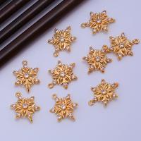 Cubic Zirconia Micro Pave Brass Pendant Snowflake plated micro pave cubic zirconia Sold By PC