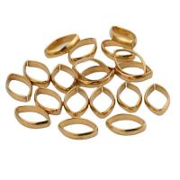 Messing Open sprong Ring, Ovaal, gouden, 13.80x8.70x1mm, Ca 100pC's/Bag, Verkocht door Bag