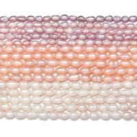 Perlas Arroz Freshwater, Perlas cultivadas de agua dulce, Bricolaje, más colores para la opción, 5-6mm, Vendido para 14.96 Inch Sarta