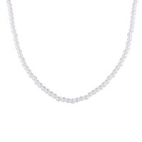 Collar de resina, con aleación de zinc, imitación de perla & para mujer, Blanco, longitud 43.5 cm, Vendido por UD