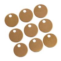 Brass Jewelry Pendants Round golden Approx Sold By Bag